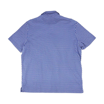 Blue Paisley Short Sleeve Polo