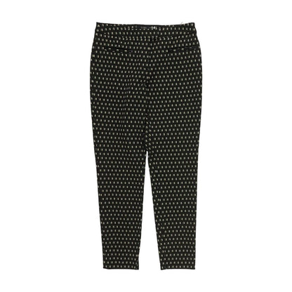 Black Geometric Dress Pants