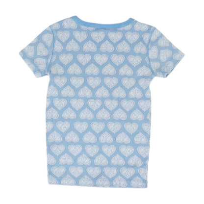 Blue Hearts Pajama Top