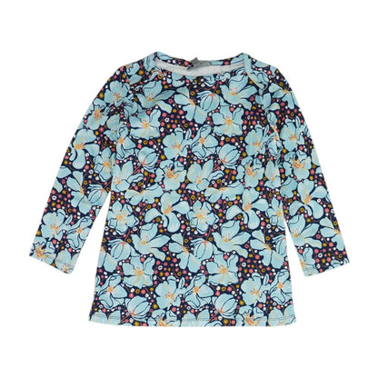 Navy Petite Floral Crewneck T-Shirt