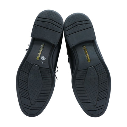 Black Leather Derby/oxford Dress Shoes