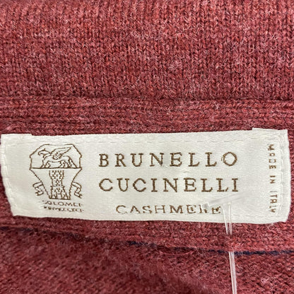 Red Virgin Wool, Cashmere and Silk Knit Shirt