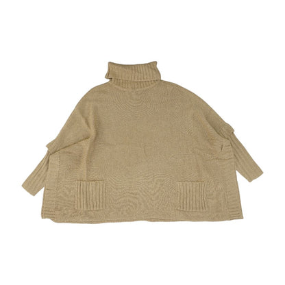 Tan Solid Cape Sweater