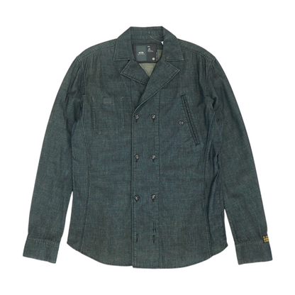 Navy Solid Flannel Button Down