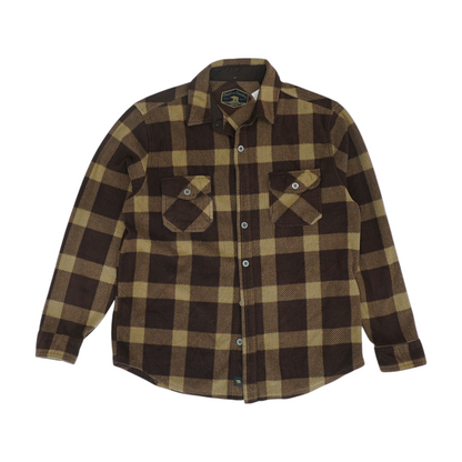 Brown Check Flannel Button Down