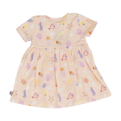 Peach Print Dress