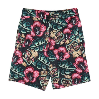 Black Tropical Active Shorts