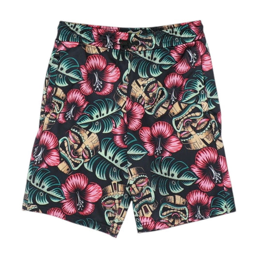 Black Tropical Active Shorts