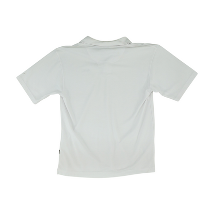 White Solid Short Sleeve Polo