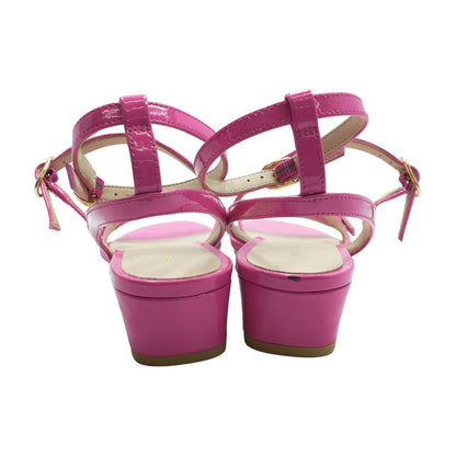 Pink Grecian Wedged Sandals