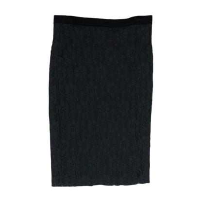 Black Floral Midi Skirt