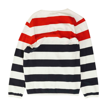 White Striped Pullover Sweater