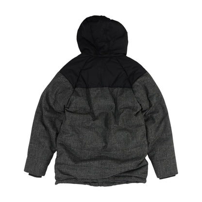 Gray Color Block Puffer Jacket