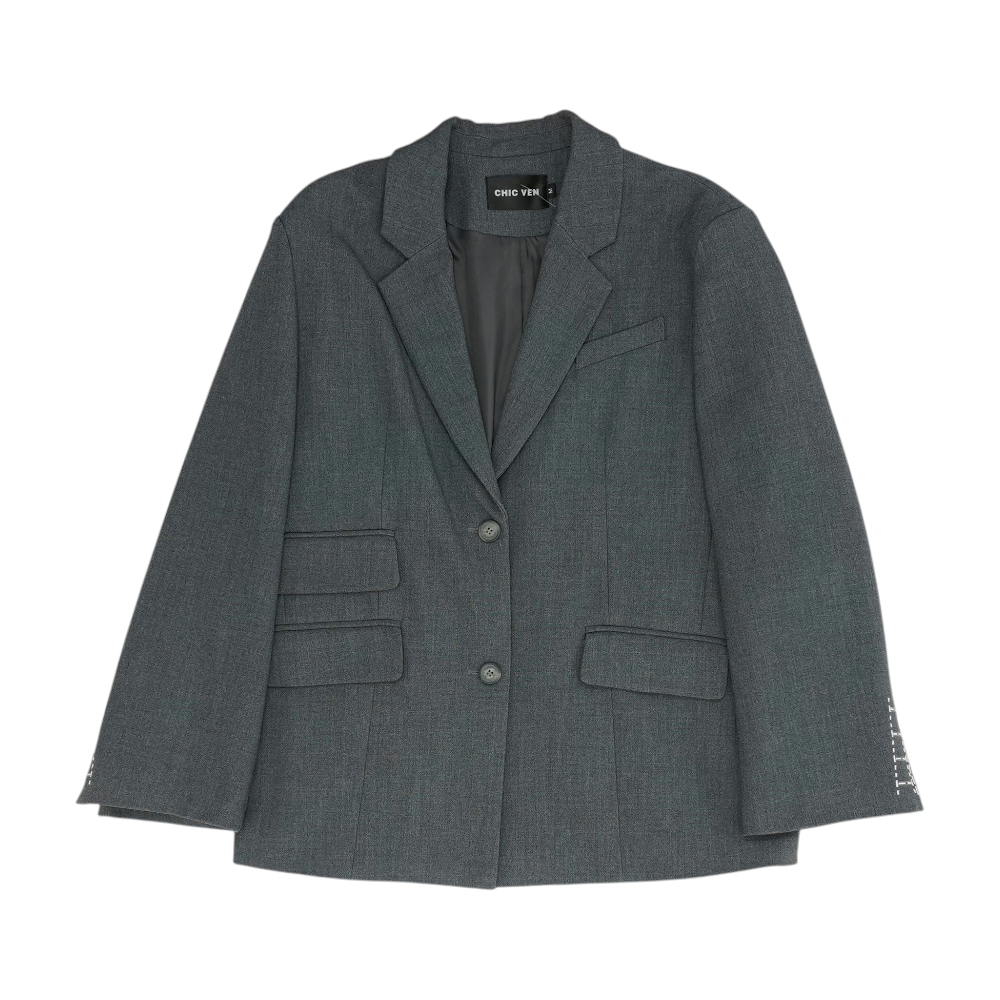 Gray Solid Blazer