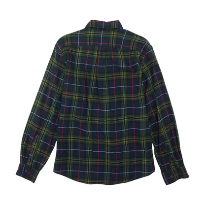 Navy Plaid Flannel Button Down