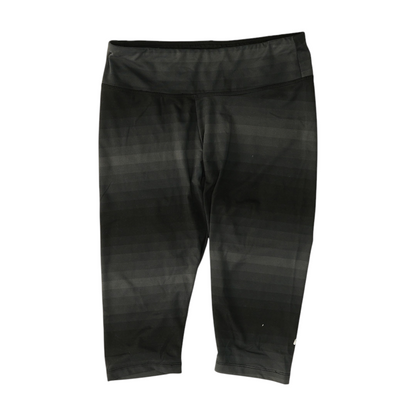 Gray Striped Active Leggings