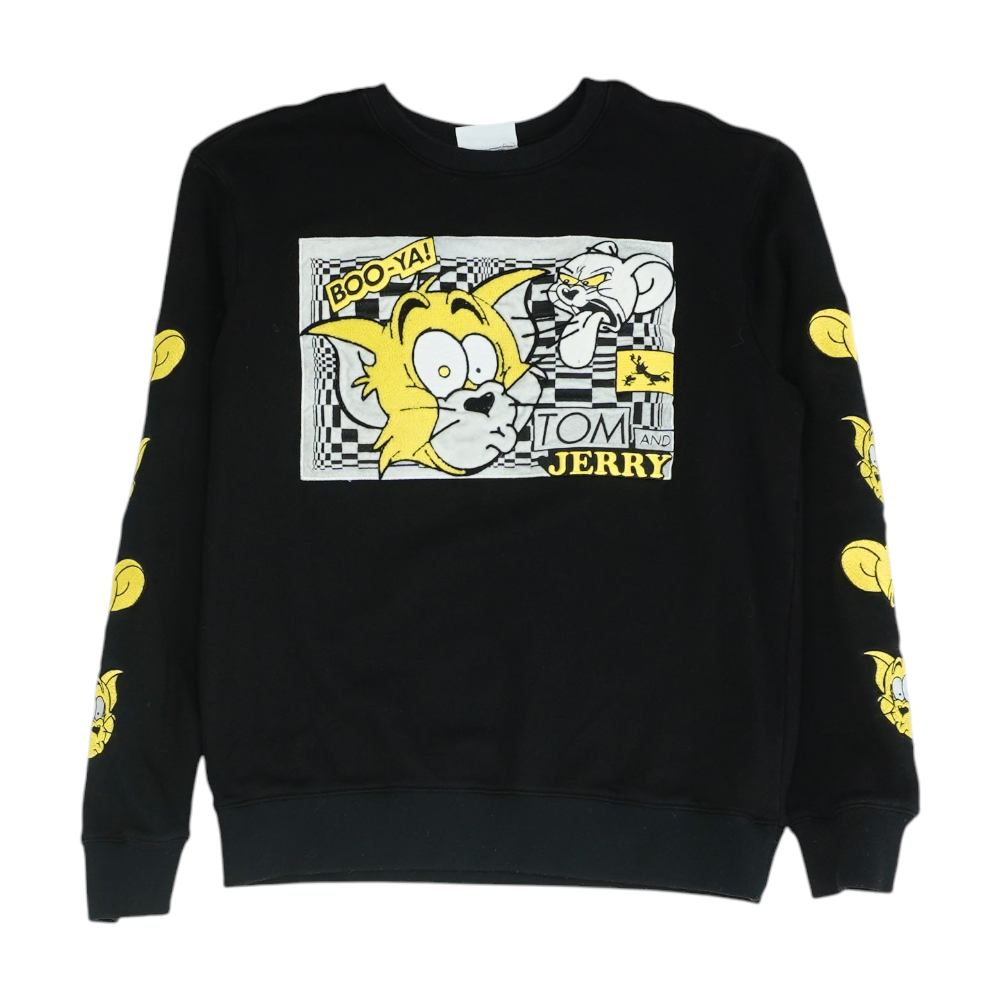 Black Graphic Sweatshirt Pullover