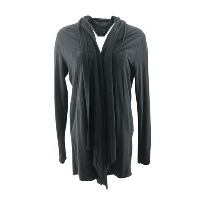 Black Solid Cardigan Sweater
