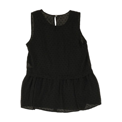 Black Solid Sleeveless Blouse
