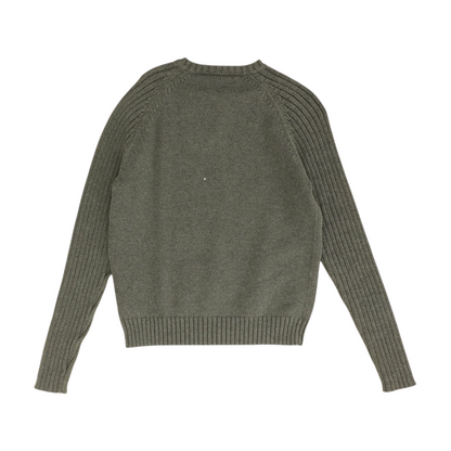 Gray Solid Pullover Sweater