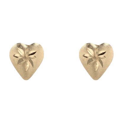 14K Yellow Gold Stud Earrings