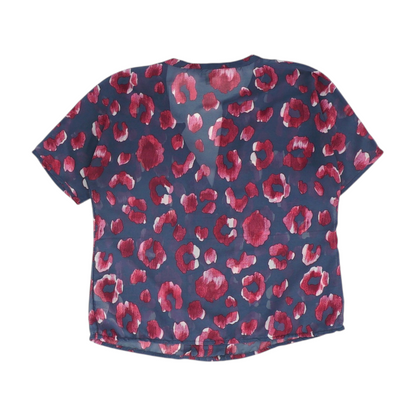 Navy Abstract Blouse