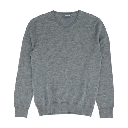 Gray Solid Pullover Sweater