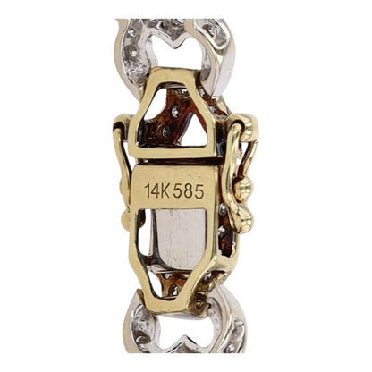 1 5/8 ctw 14K Two-Tone Gold Chain Bracelet