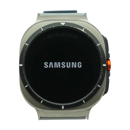 47mm Galaxy Watch Ultra Silver Smartwatch Gray Band Large