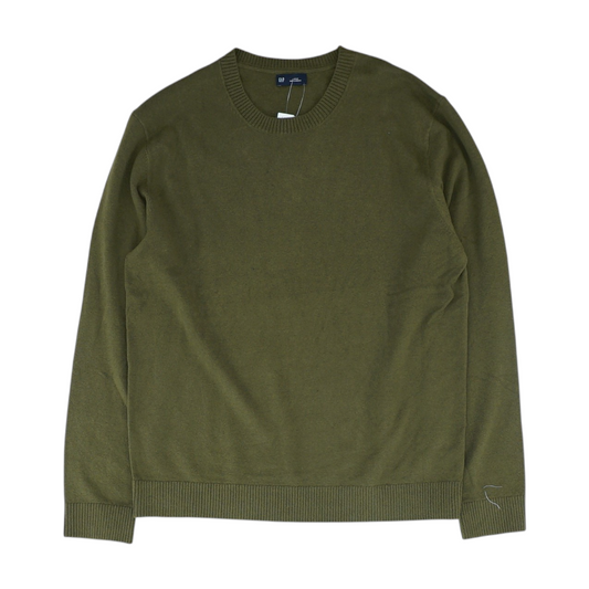 Olive Solid Pullover Sweater