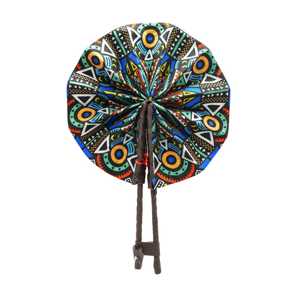 Handmade African Print Hand Fan