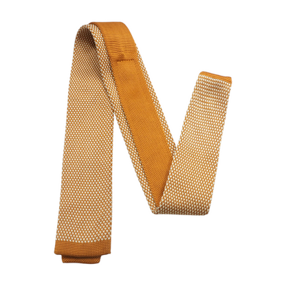 Orange Print Neck Tie