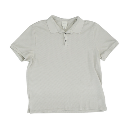 Beige Solid Short Sleeve Polo