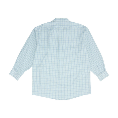White Check Long Sleeve Button Down