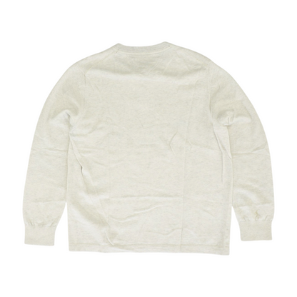 Beige Solid Pullover Sweater