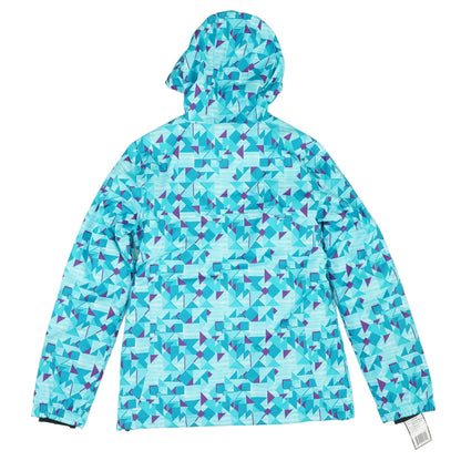Turquoise Geometric Ski Jacket