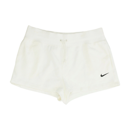 White Solid Active Shorts