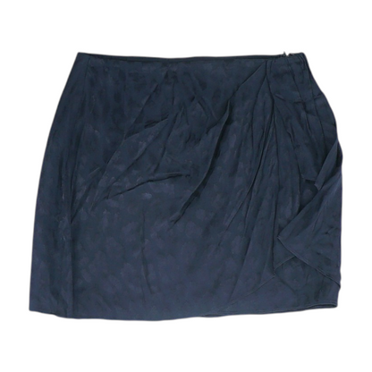 Navy Animal Print Mini Skirt