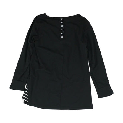 Black Solid Long Sleeve Blouse