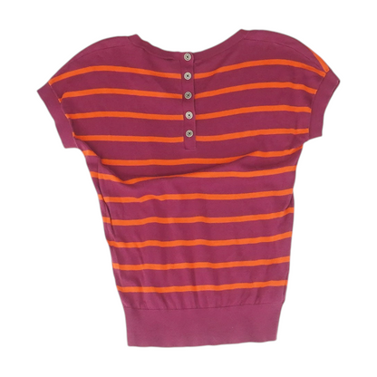 Magenta Striped Blouse