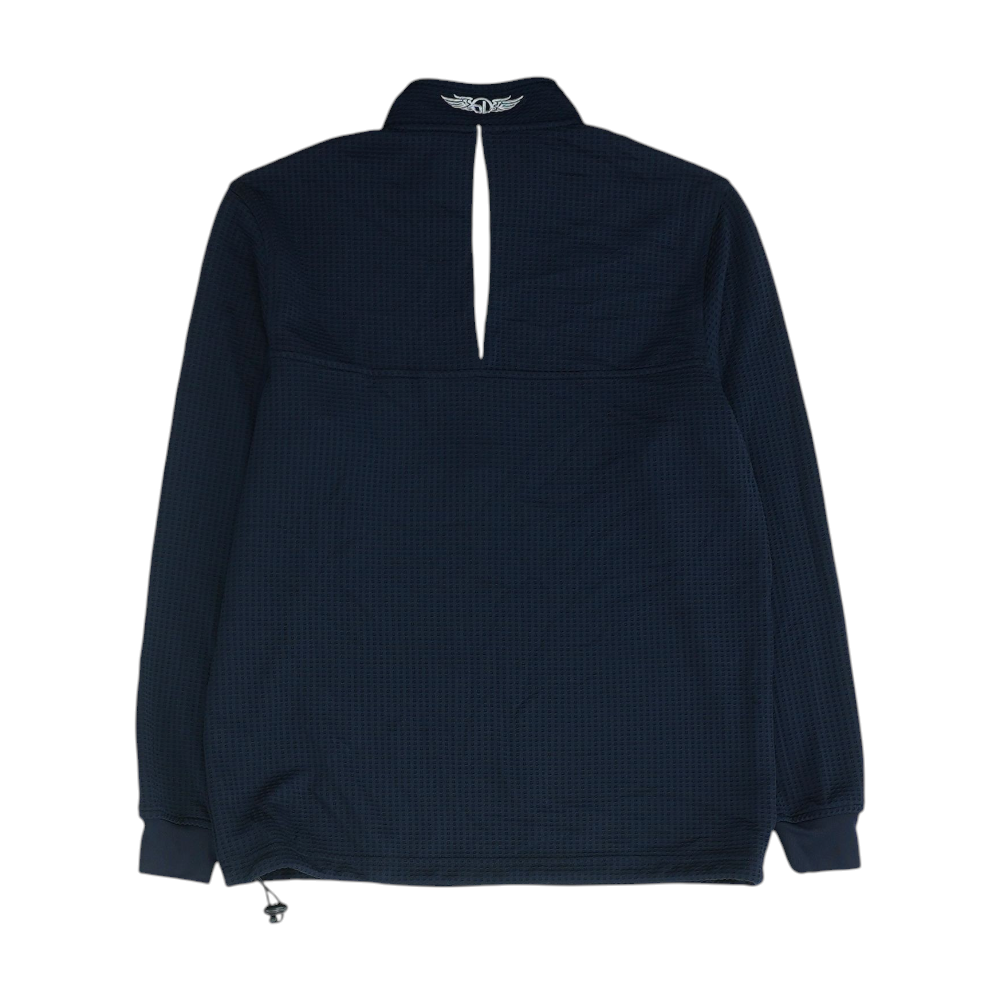 Navy Solid 1/4 Zip Pullover