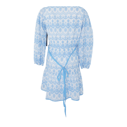 Blue Abstract Mini Dress