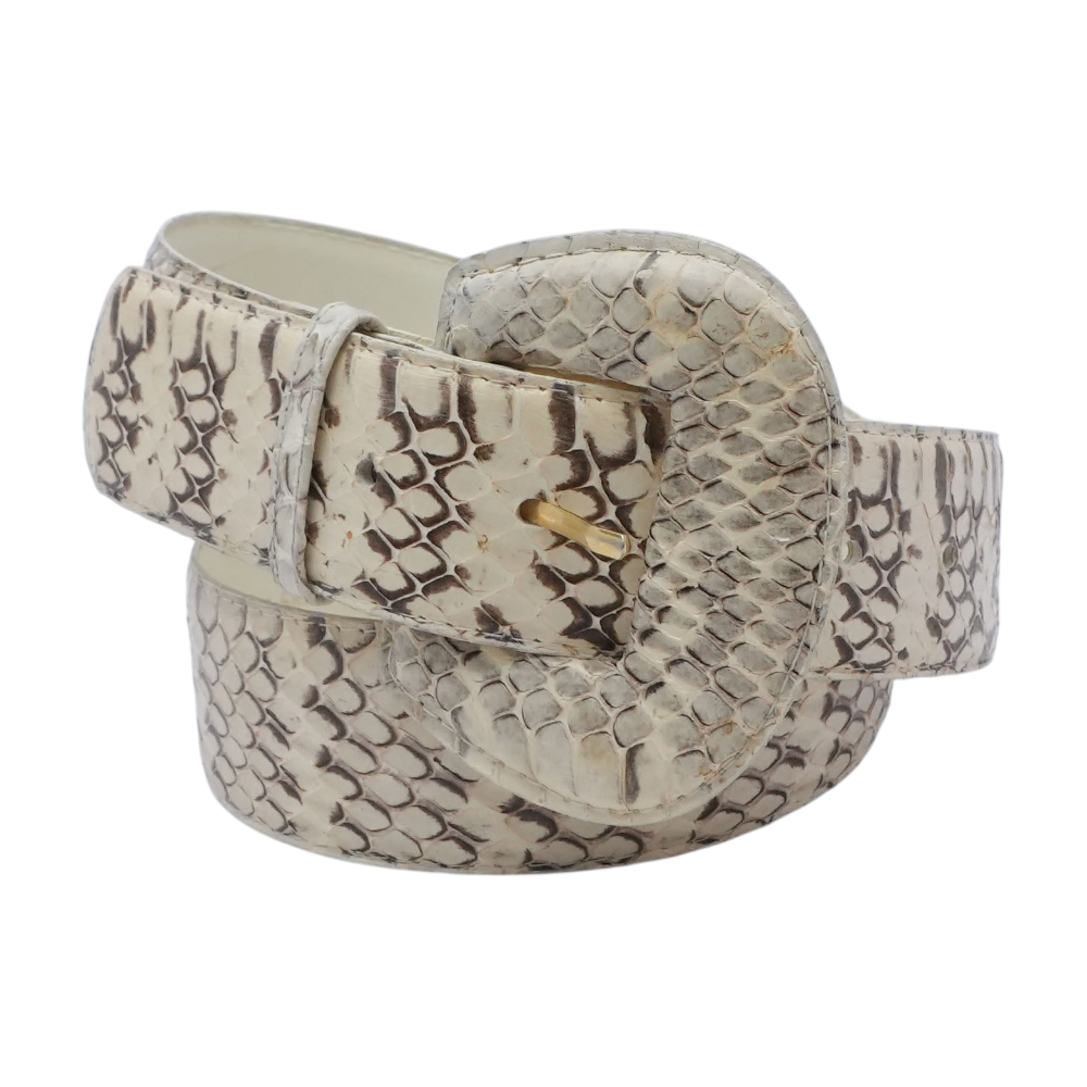 White Leather Belt – Image 1