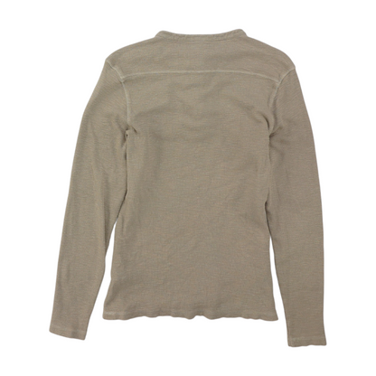Tan Solid Henley T-Shirt
