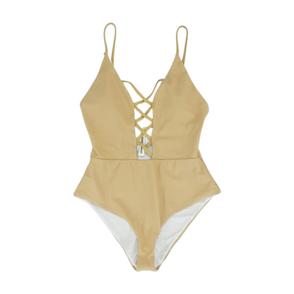 Tan One-Piece