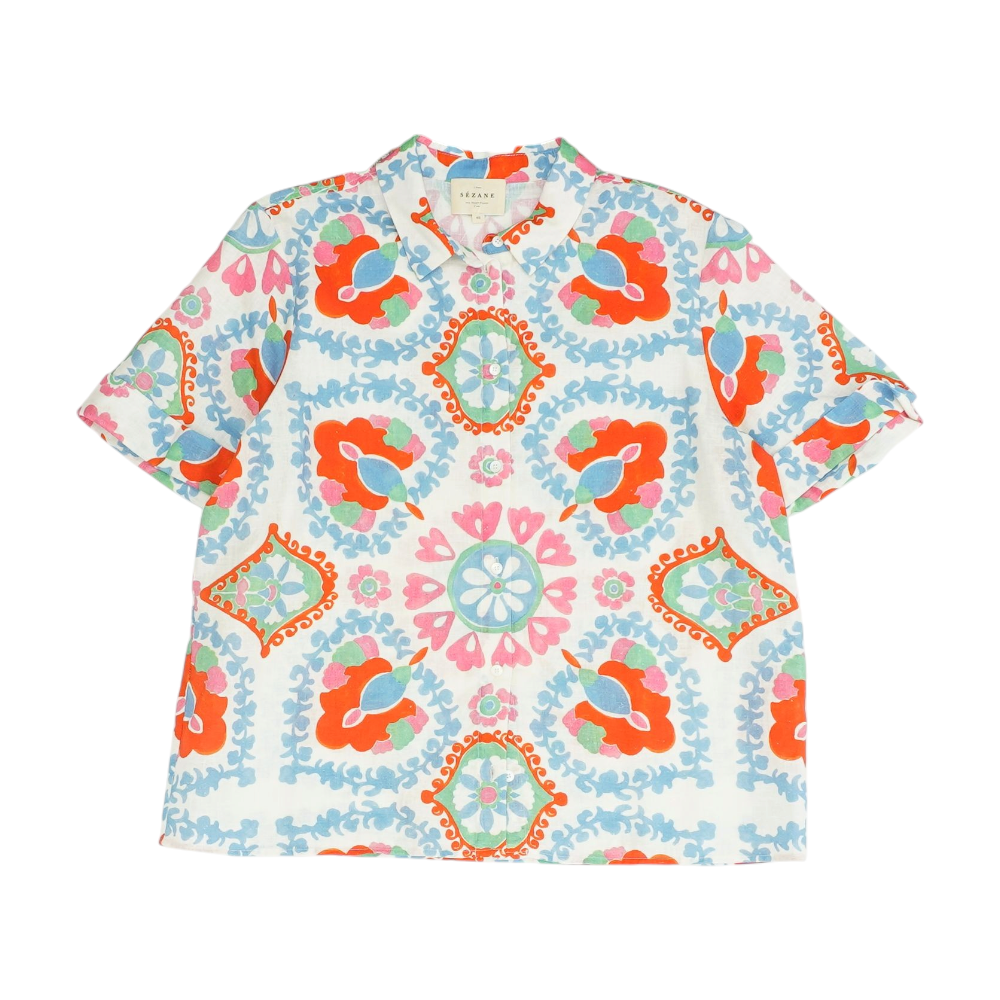 Multi Abstract Button Down