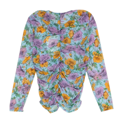 Blue Floral Blouse