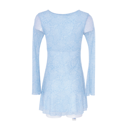 Blue Paisley Mini Dress
