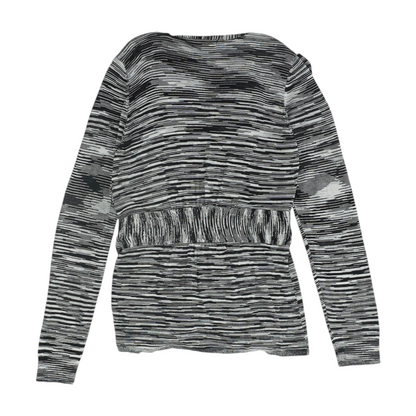 Black Abstract Cardigan Sweater