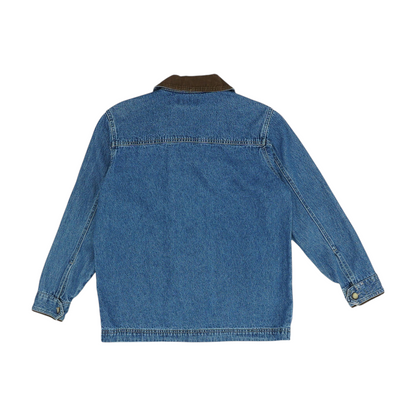Vintage Blue Petite Solid Denim Jacket
